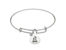 Load image into Gallery viewer, SILVER PLATE MARCH ASTROLOGY BANGLE
