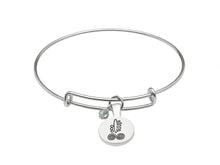 Load image into Gallery viewer, SILVER PLATE MARCH ASTROLOGY BANGLE