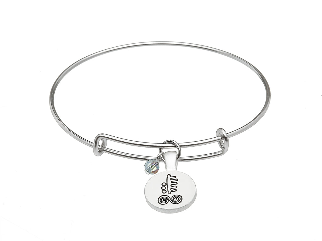 SILVER PLATE MARCH ASTROLOGY BANGLE