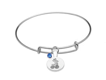 Load image into Gallery viewer, SILVER PLATE SEPTEMBER ASTROLOGY BANGLE
