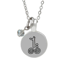Load image into Gallery viewer, SILVER PLATE APRIL ASTROLOGY PENDANT
