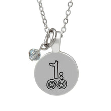 Load image into Gallery viewer, SILVER PLATE APRIL ASTROLOGY PENDANT