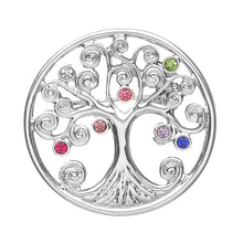 Load image into Gallery viewer, SILVER PLATE TREE OF LIFE BROOCH AST COLOURS