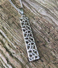 Load image into Gallery viewer, SILVER PLATE BAR TRINITY  PENDANT