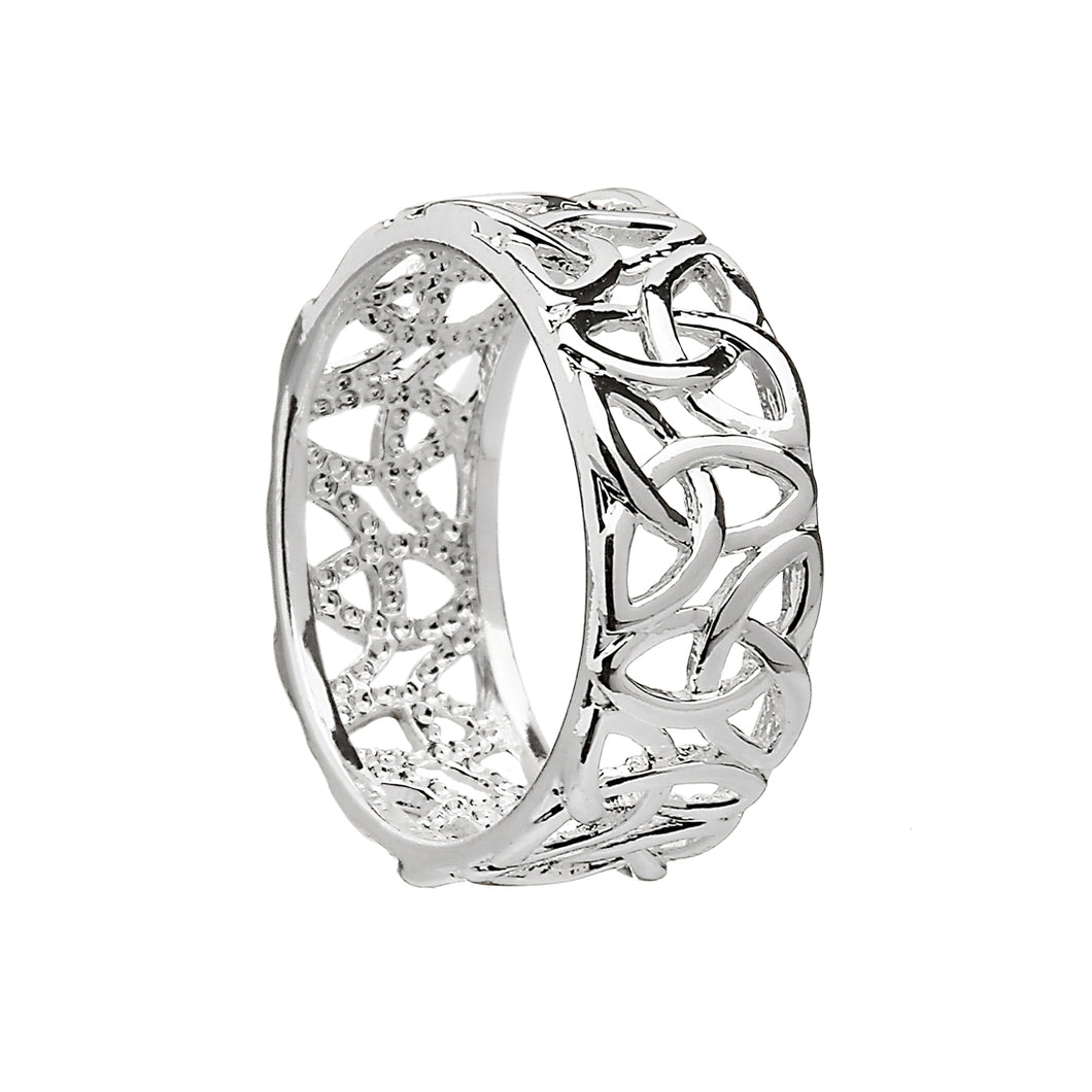 SILVER PLATE TRINITY RING