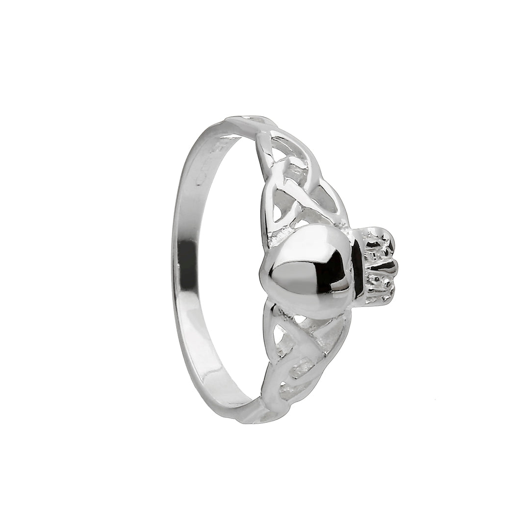 CLADDAGH RING WITH KNOTWORK