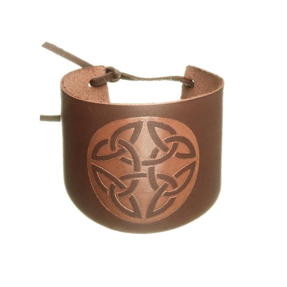 Brown Cuff leather Wristband trinity